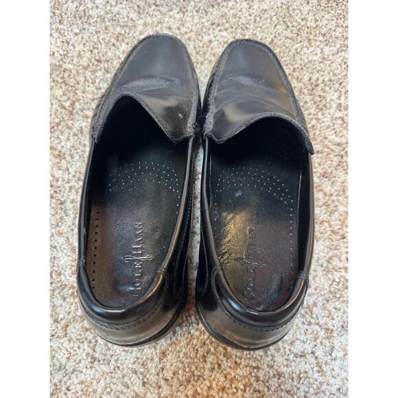 COLE HAAN Black leather loafers/Shoes,  size Men's 10.5 - Picture 12 of 12